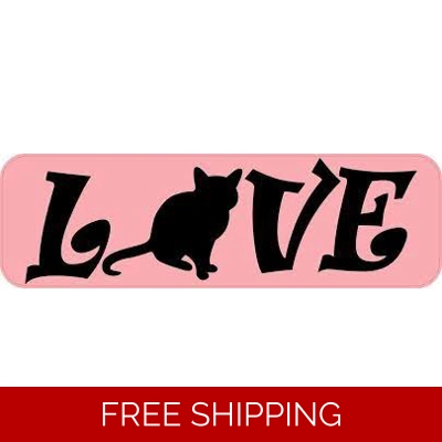 cat love Die Cut Vinyl Decal sticker